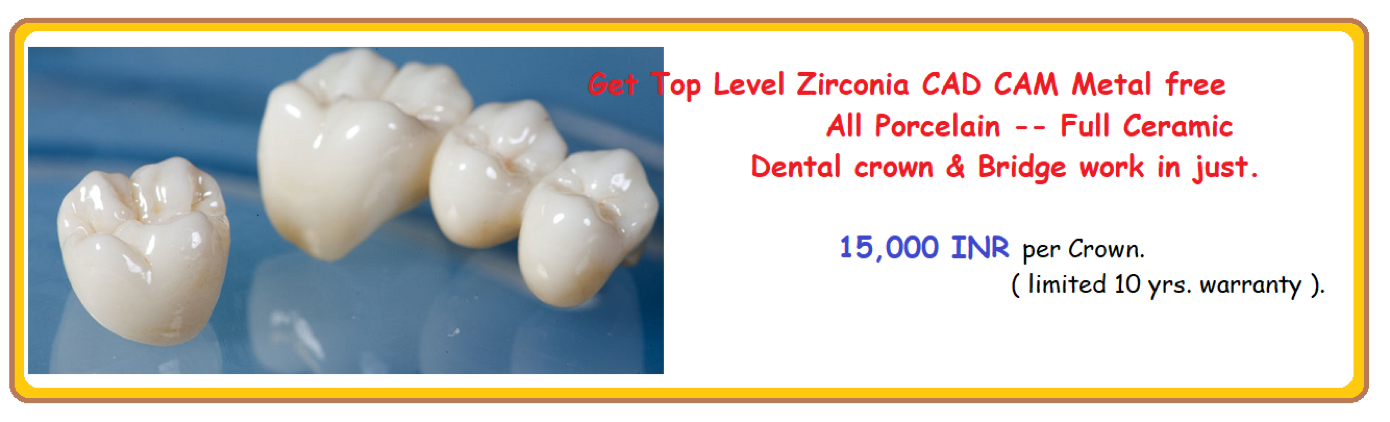 Promotion 3 Zirconia Dental Crown Treatment In Delhi India