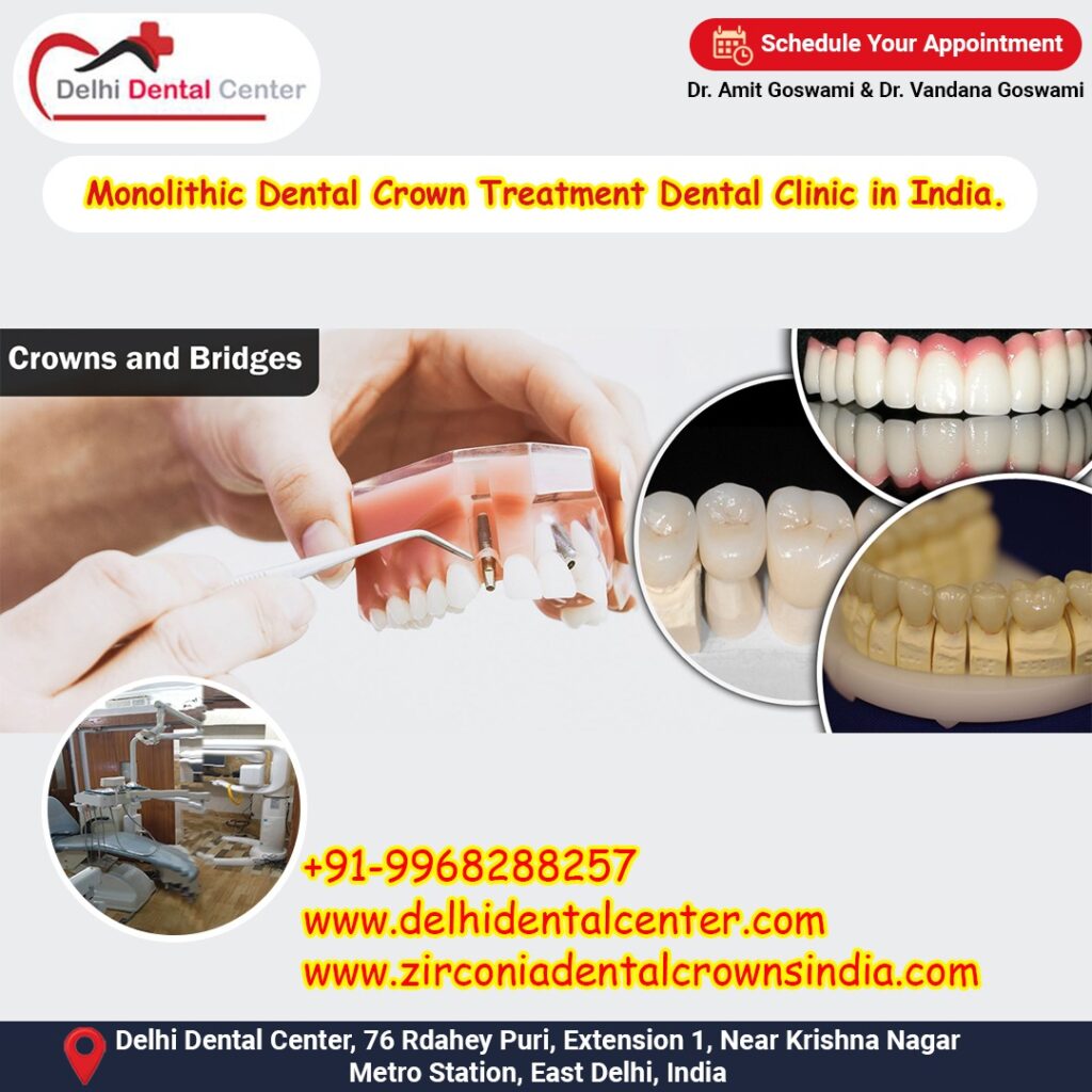Zirconia CAD CAM Metal free Porcelain Ceramic Dental Crowns, Ceramic Dental crowns in India.
